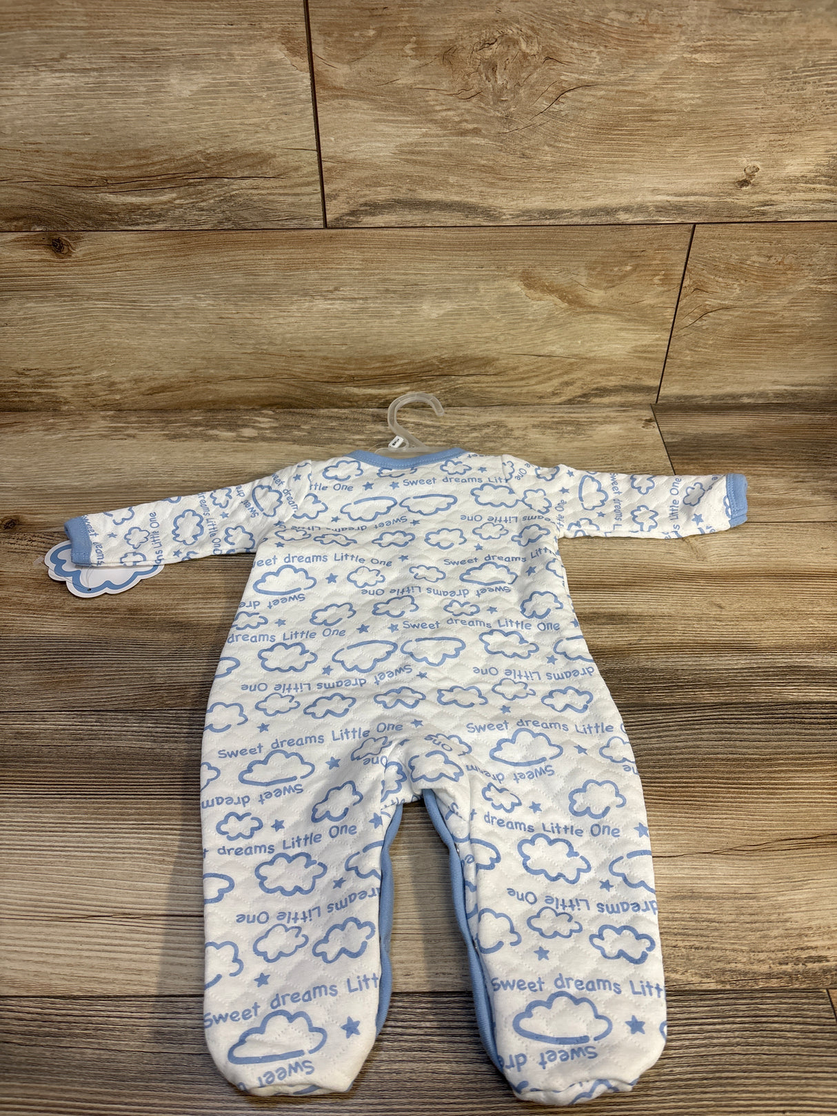 NEW Little Beginnings Quilted Cloud Print Sleeper sz 3-6m