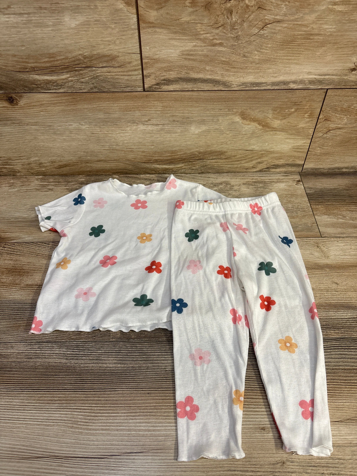 Shein 2pc Floral Shirt & Pants Set White sz 12-18m - Me n Mommy To Be