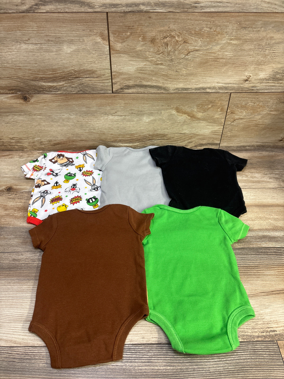 Looney Tunes 5pk Bodysuit Set Grey sz 0/3m