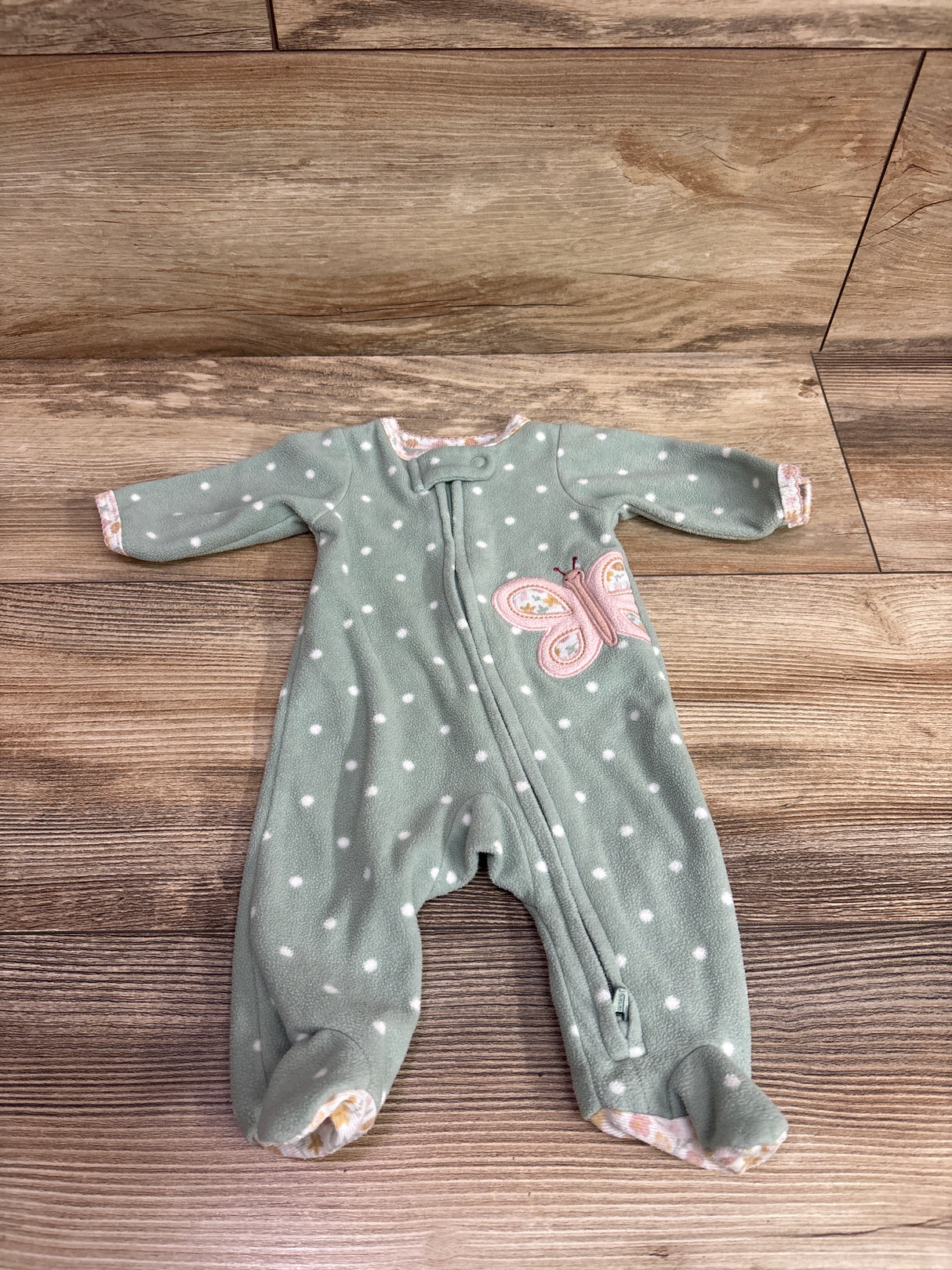 Carter's Blanket Sleeper Green sz Preemie