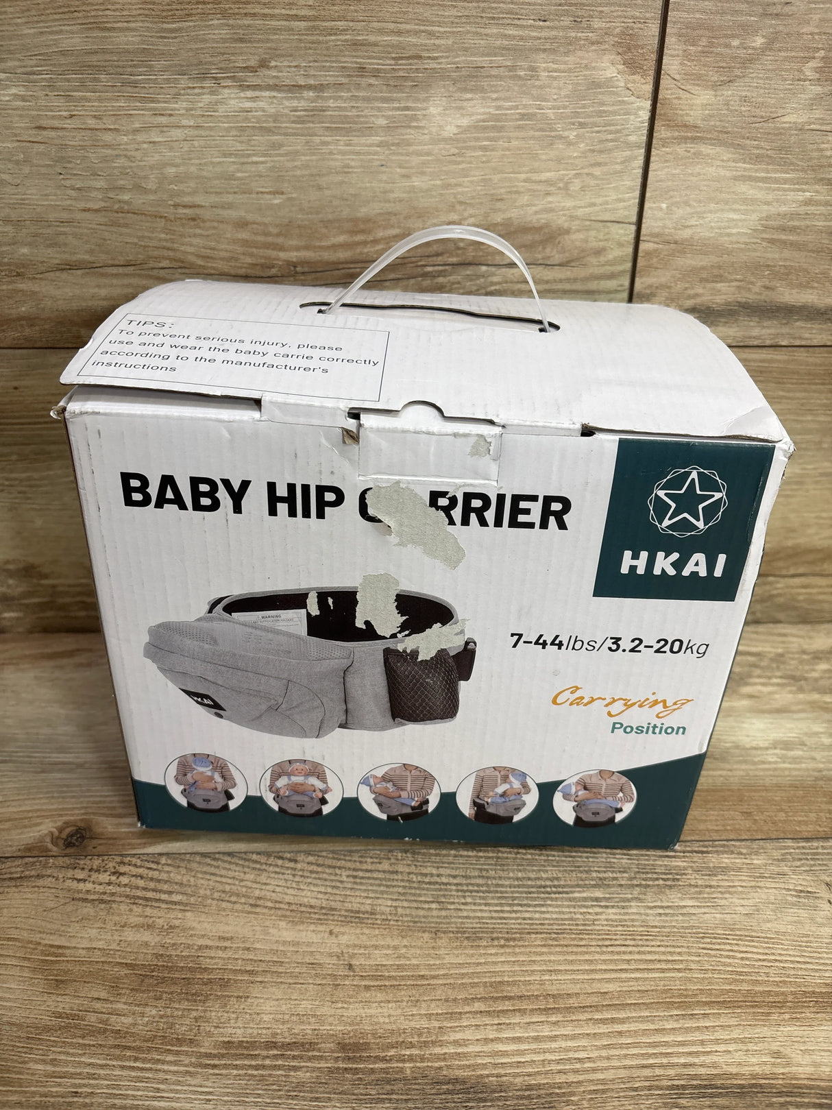 NEW HKAI 5-in-1 Baby Hip Carrier Grey 7-44lbs