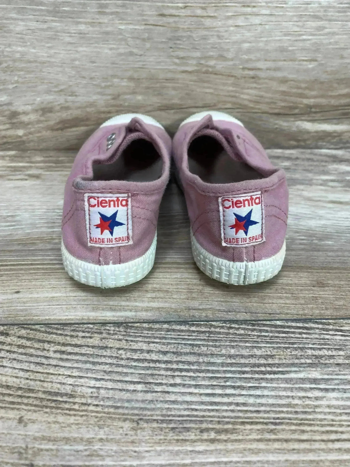 Cienta Distressed Canvas Slip On Sneakers Pink sz 9c - Me n Mommy To Be