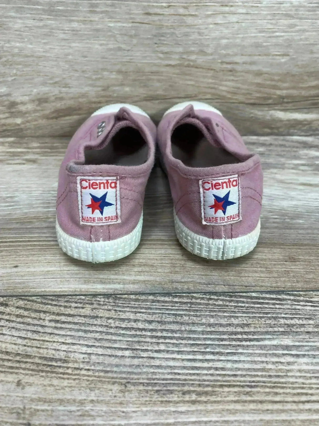 Cienta Distressed Canvas Slip On Sneakers Pink sz 9c - Me n Mommy To Be
