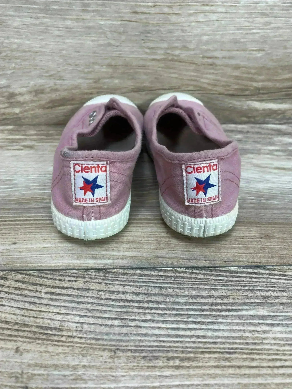 Cienta Distressed Canvas Slip On Sneakers Pink sz 9c - Me n Mommy To Be