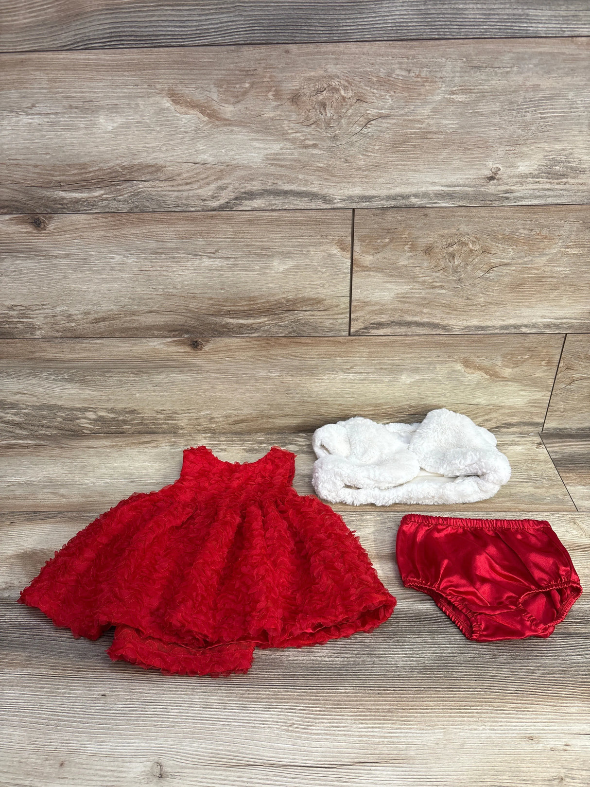 Cat & Jack 3pc Dress Set Red sz 6-9m