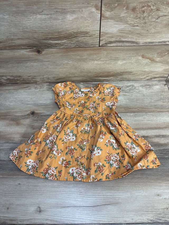 Little Lass Floral Dress Orange sz 18m - Me n Mommy To Be