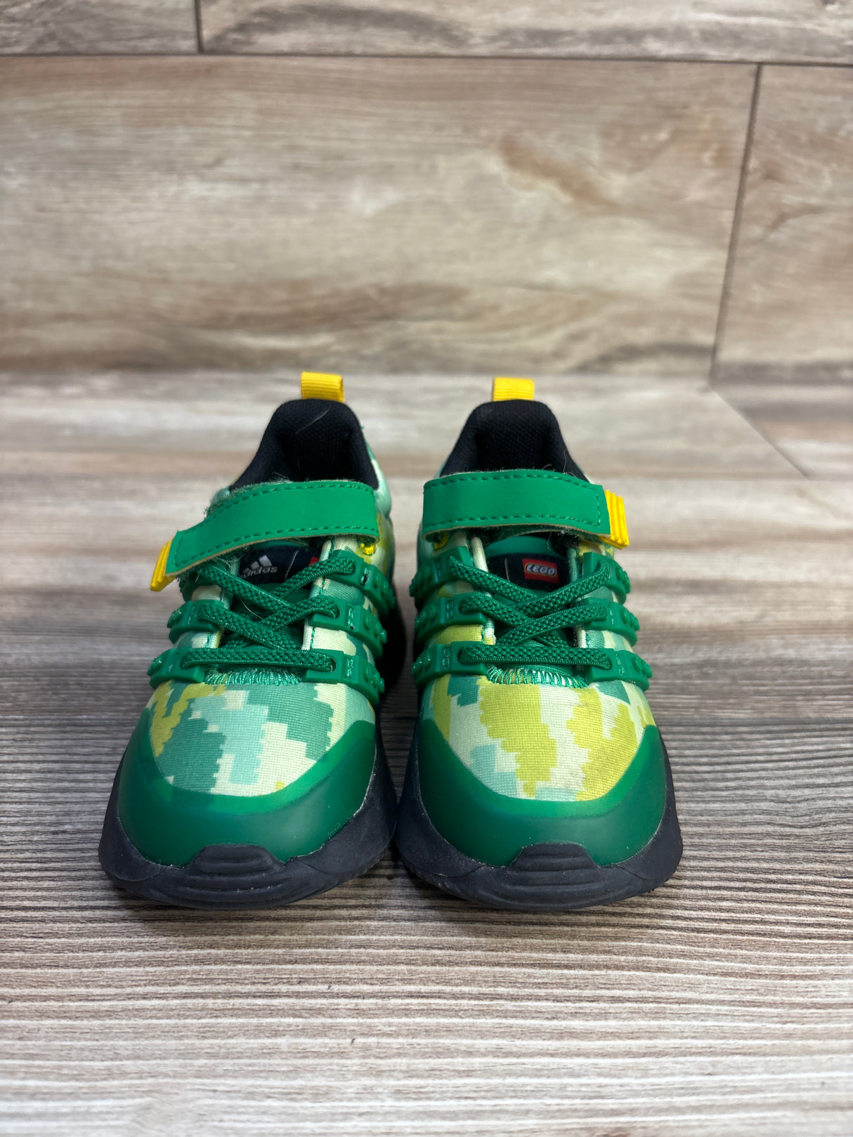 Adidas x LEGO Racer TR21 EL Little Kid 'Digi Camo - Green' Sneakers sz 5c