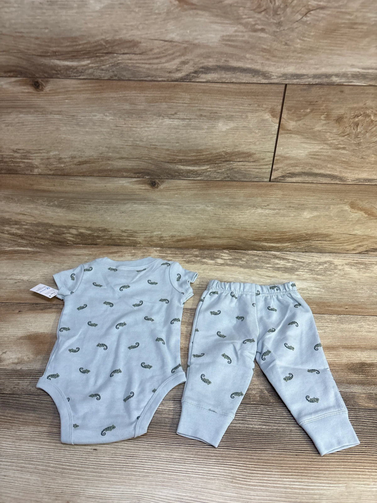 NEW Child Of Mine 2pc Bodysuit & Pants Set Blue sz 3-6m