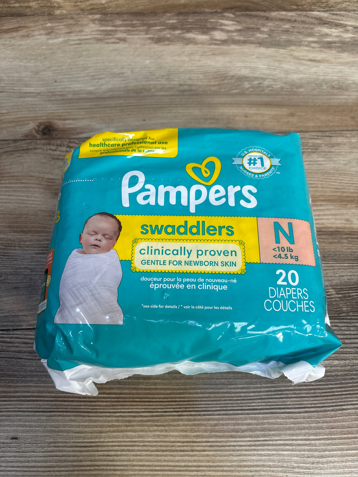 NEW Pampers Swaddlers Diapers 20Ct, sz Newborn