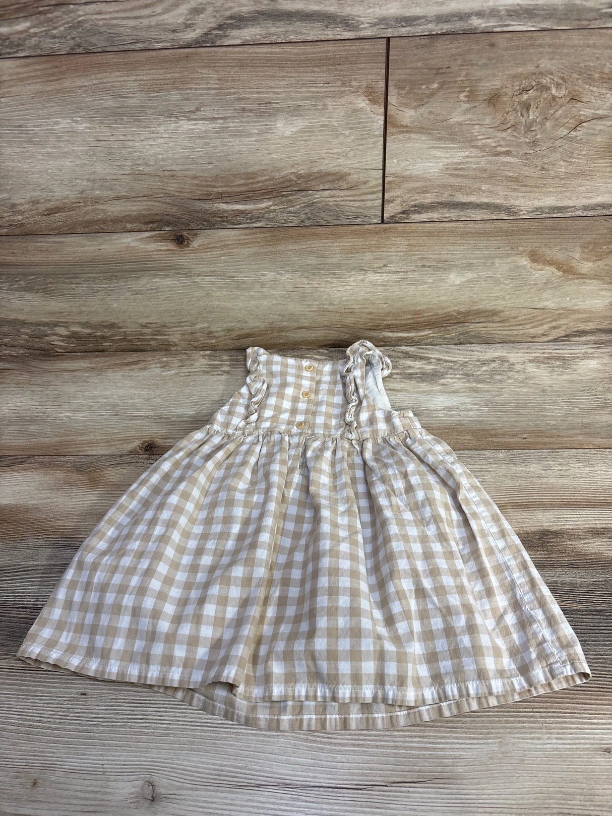 H&M Plaid Dress Tan sz 18m