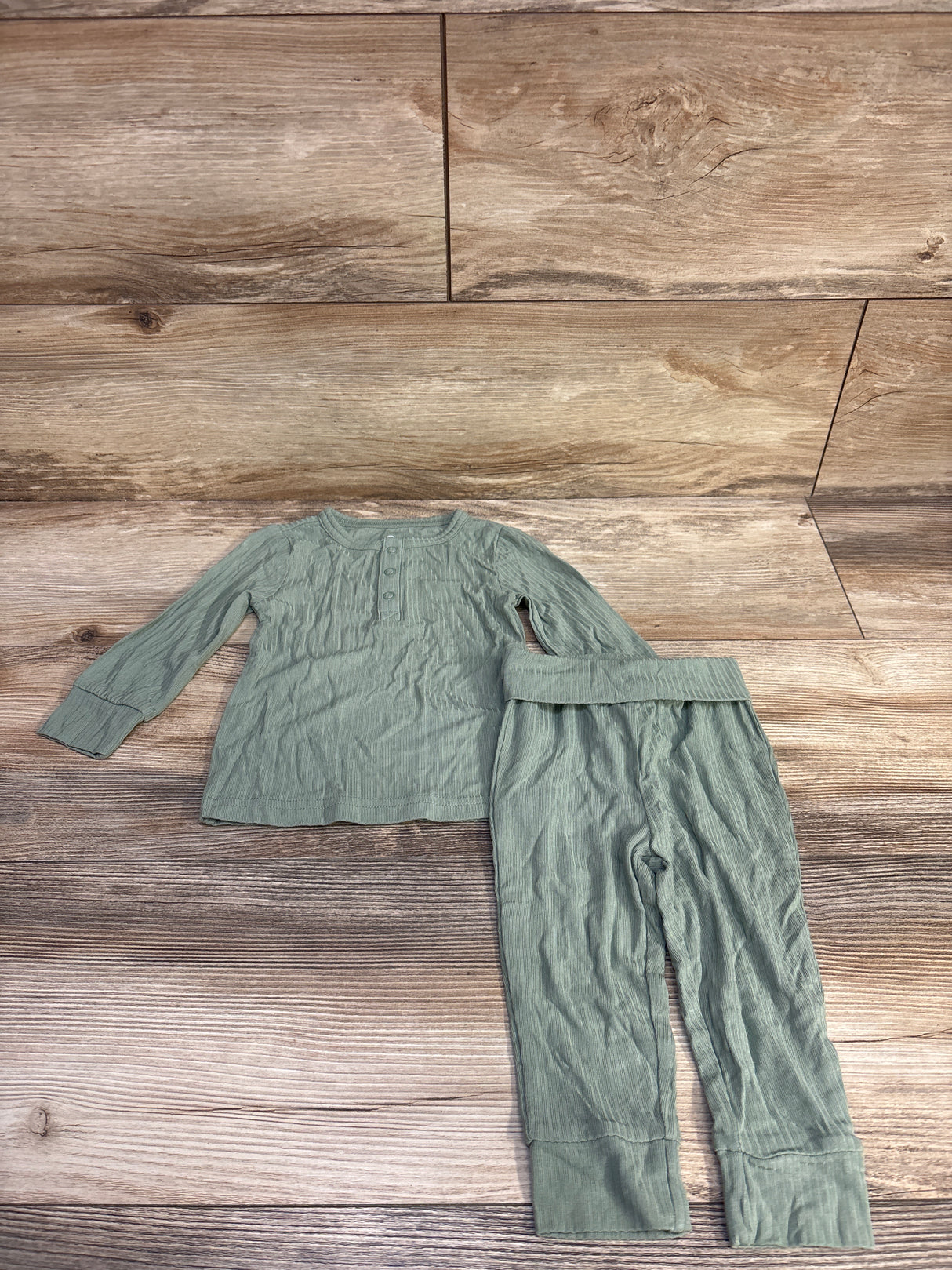 Carter's Purely Soft 2pc Henley Shirt & Pants Set Green sz 9m