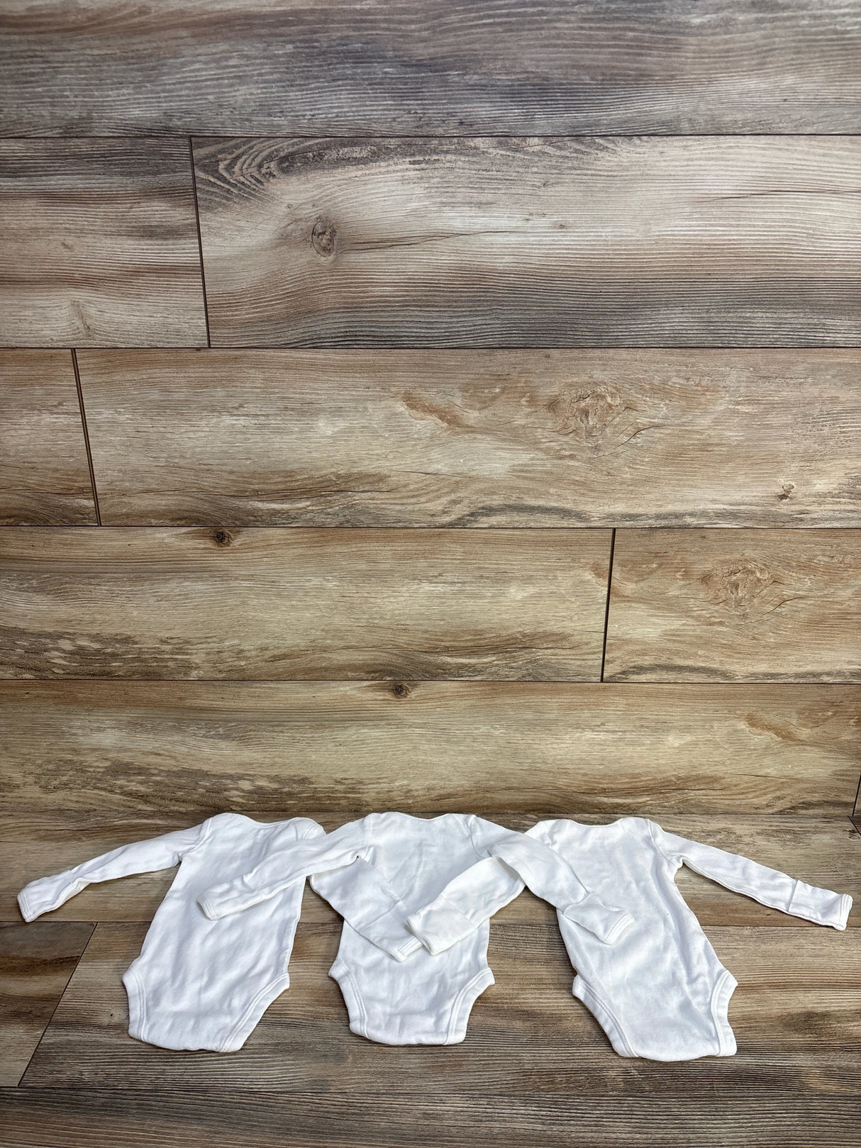 Just One You 3pk Long Sleeve Bodysuits White sz Newborn