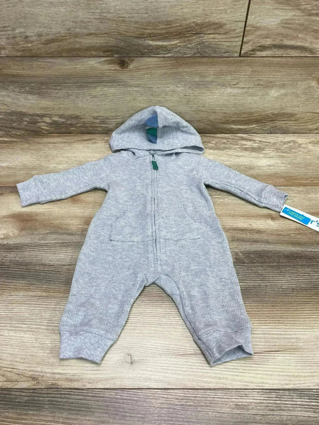 NEW Carter's Hooded Thermal Coverall Grey sz 3m - Me n Mommy To Be