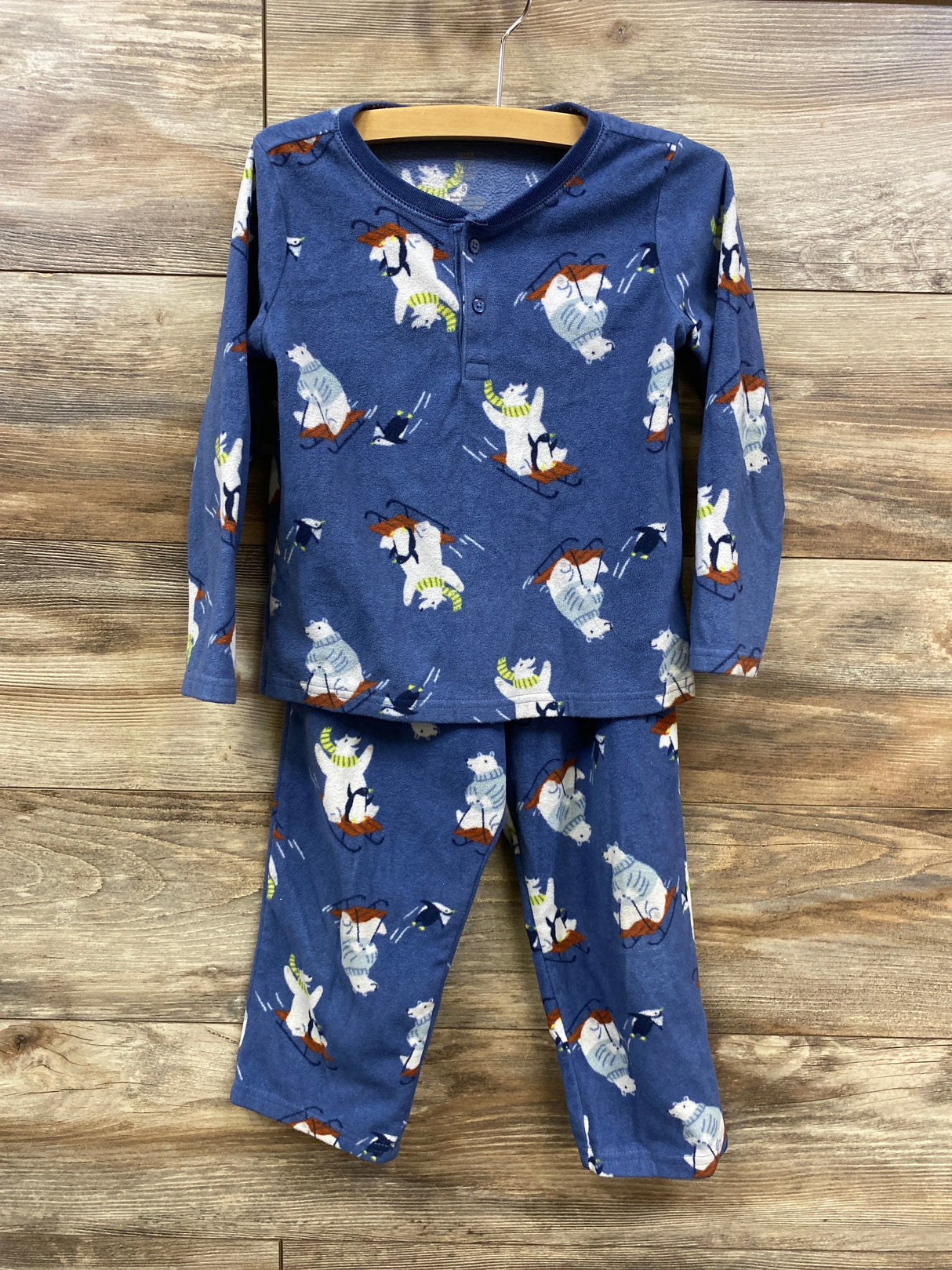 Just One You 2pc Polar Bear Pajama Set Blue sz 5T