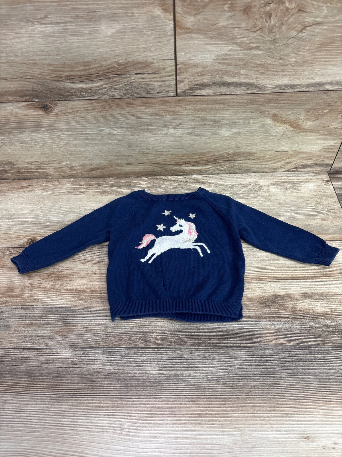 Oshkosh Knit Unicorn Sweater Navy sz 12m