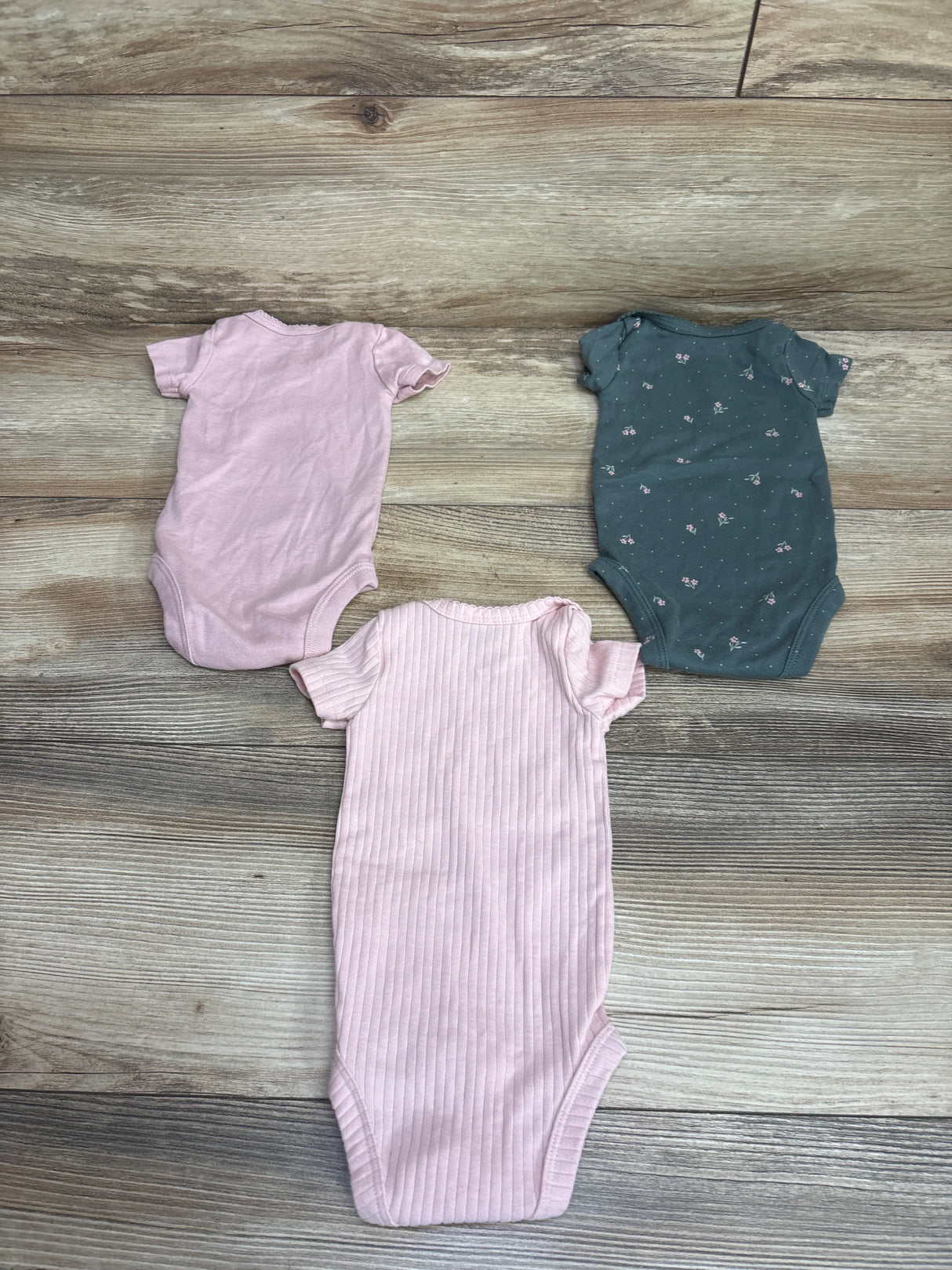 Just One You 3pk Growing Every Day Bodysuit Set Pink sz Newborn