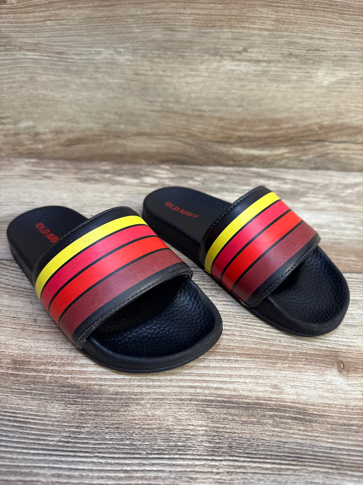Old Navy Pool Slide Black sz 12-13c