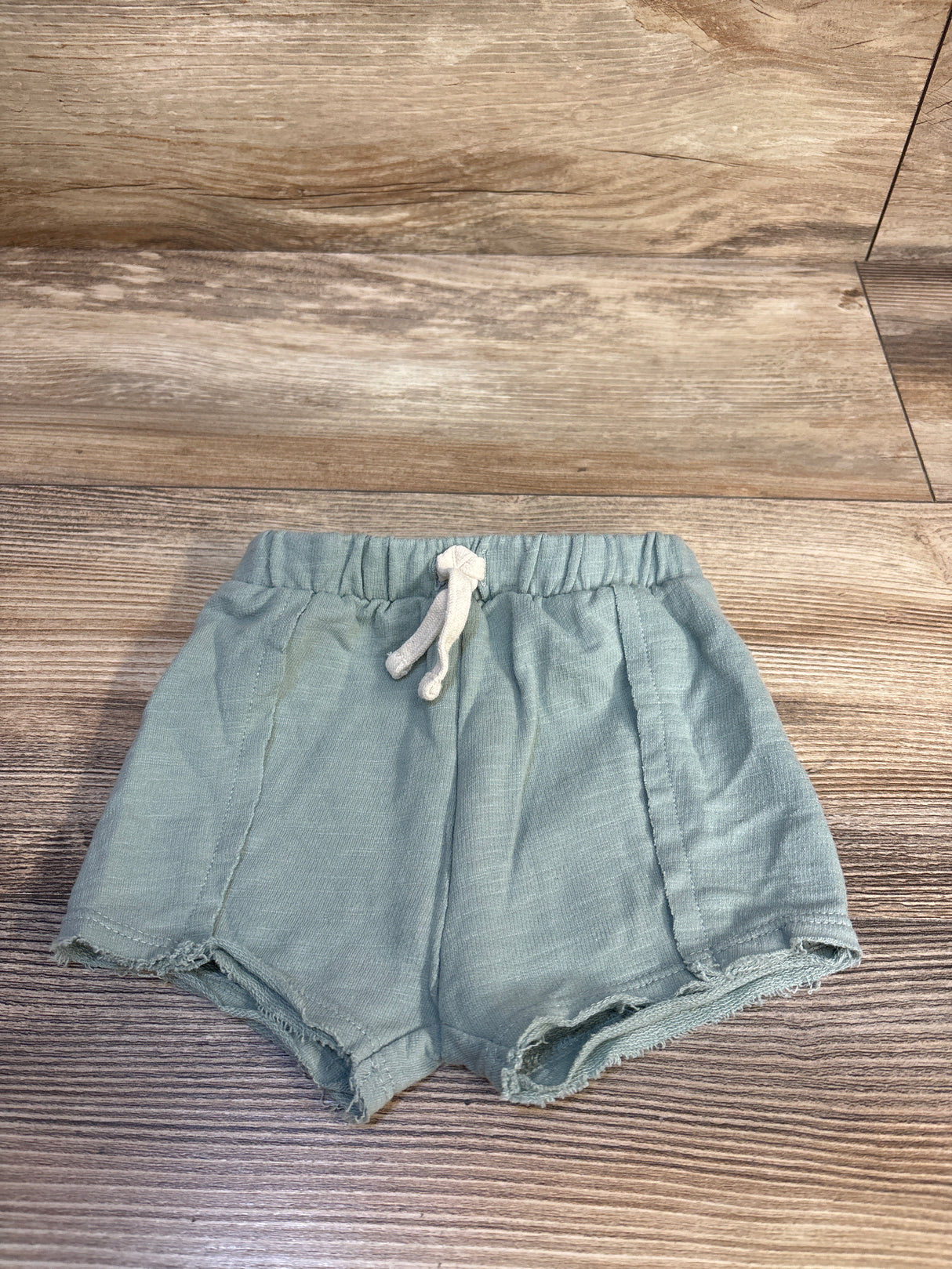 Grayson Mini Drawstring Raw Hem Shorts Green sz 3-6m