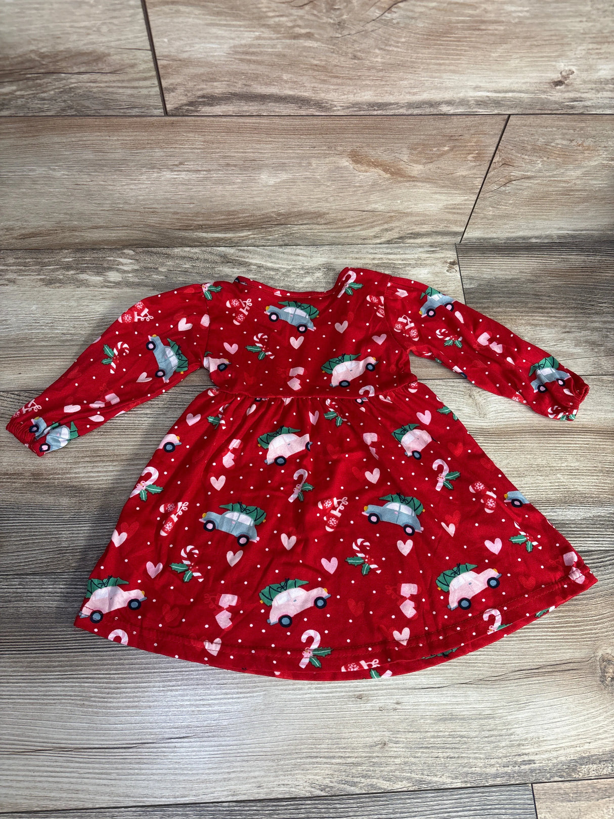 Picapino Long Sleeve Christmas Dress Red sz 18m