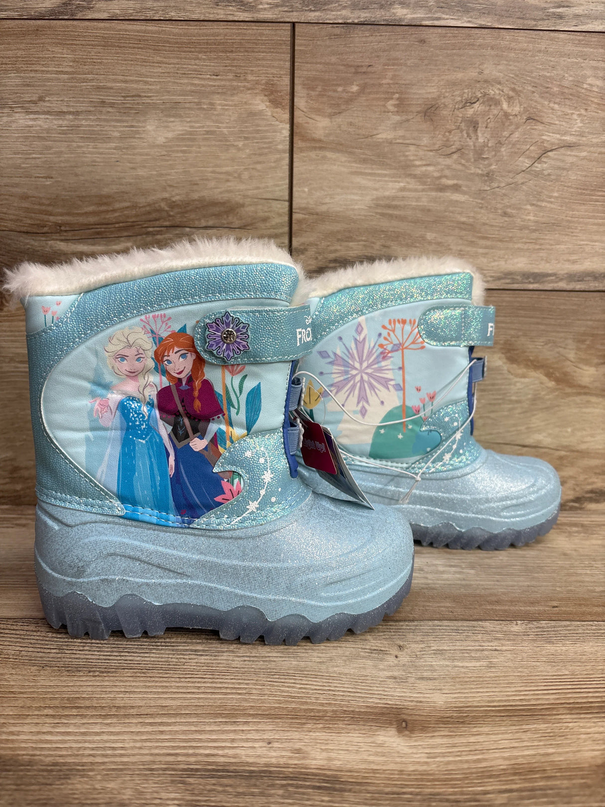 NEW Toddler Girls' Frozen Light-Up Winter Snow Boots sz 12c