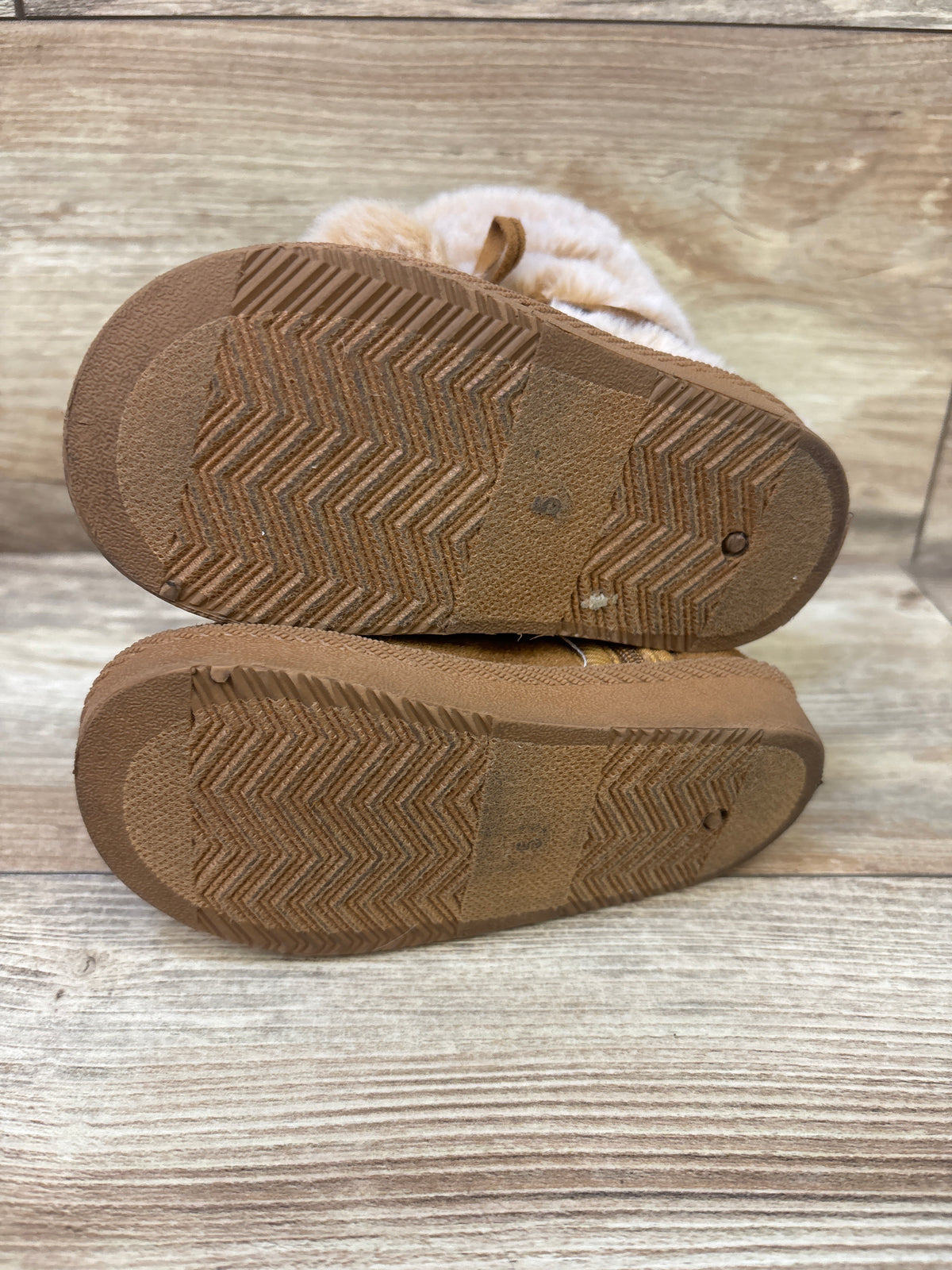 First Steps Faux Fur Boots Chestnut sz 5c