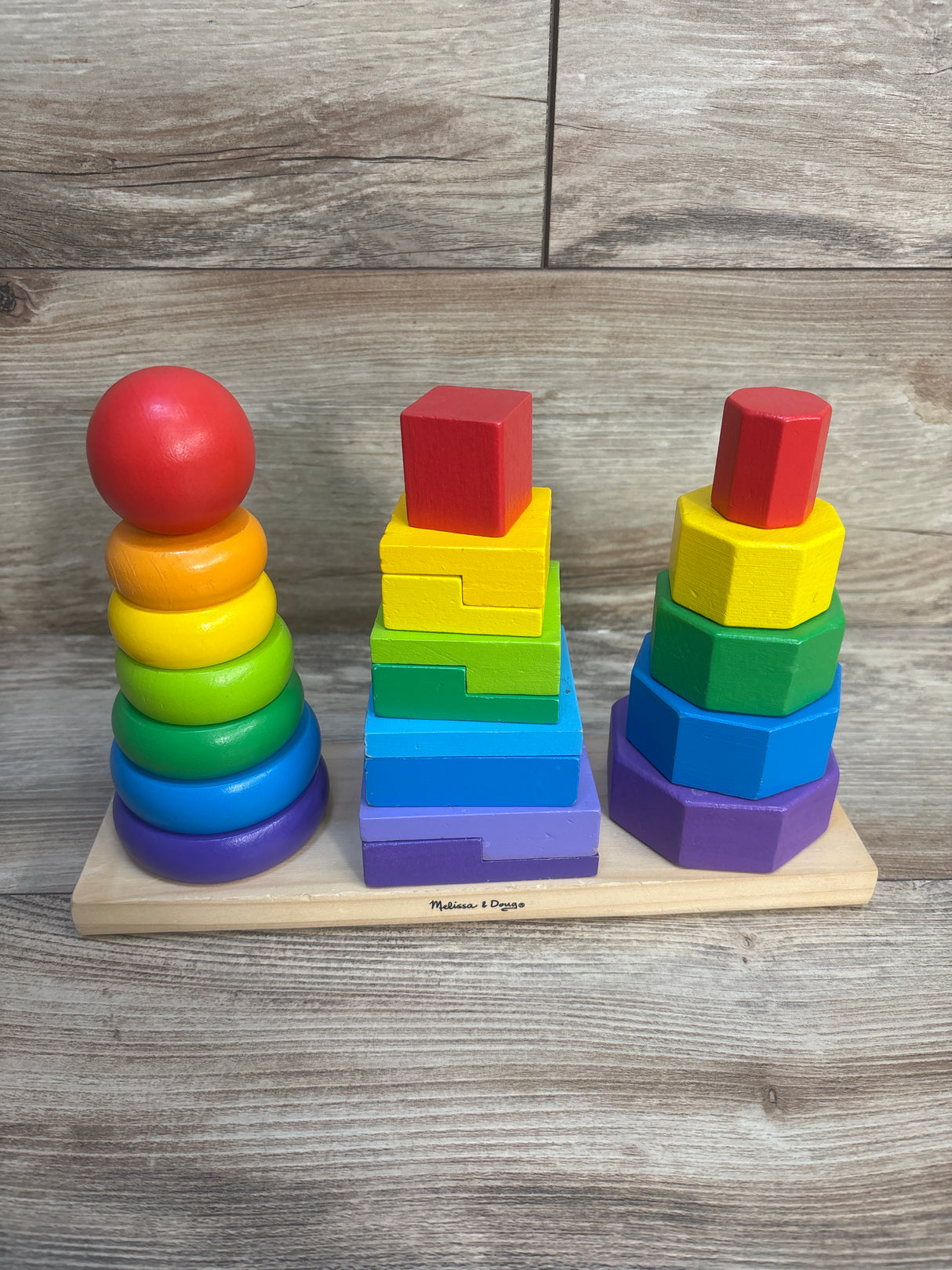 Melissa & Doug Geometric Stacking Toy