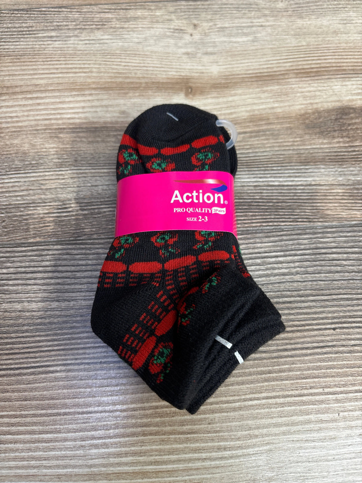 NEW Action Pro Quality Socks 3pk sz 2-3