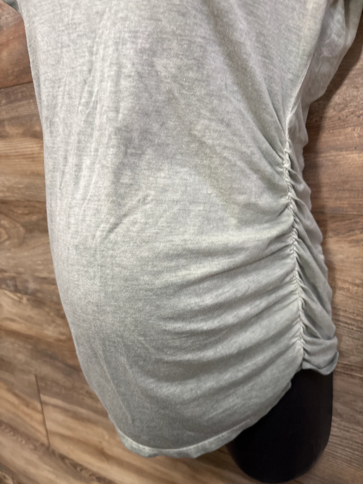 Motherhood Maternity Ruched Shirt Grey sz Medium