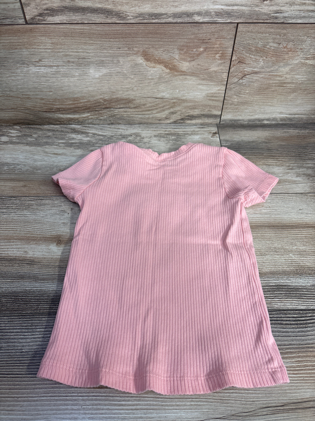 Pekkel Ribbed Embroidered Floral Shirt Pink sz 4T