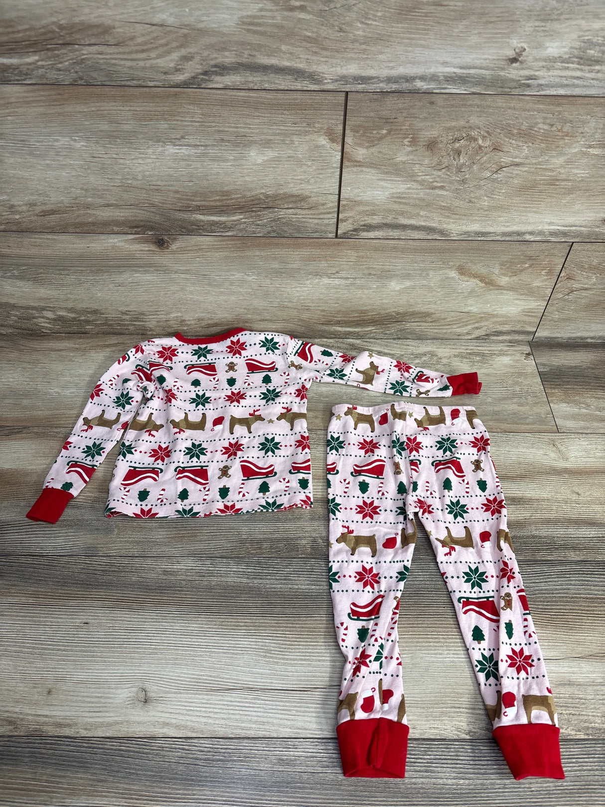 Carter's 2pc Christmas Print Pajama Set Pink sz 2T