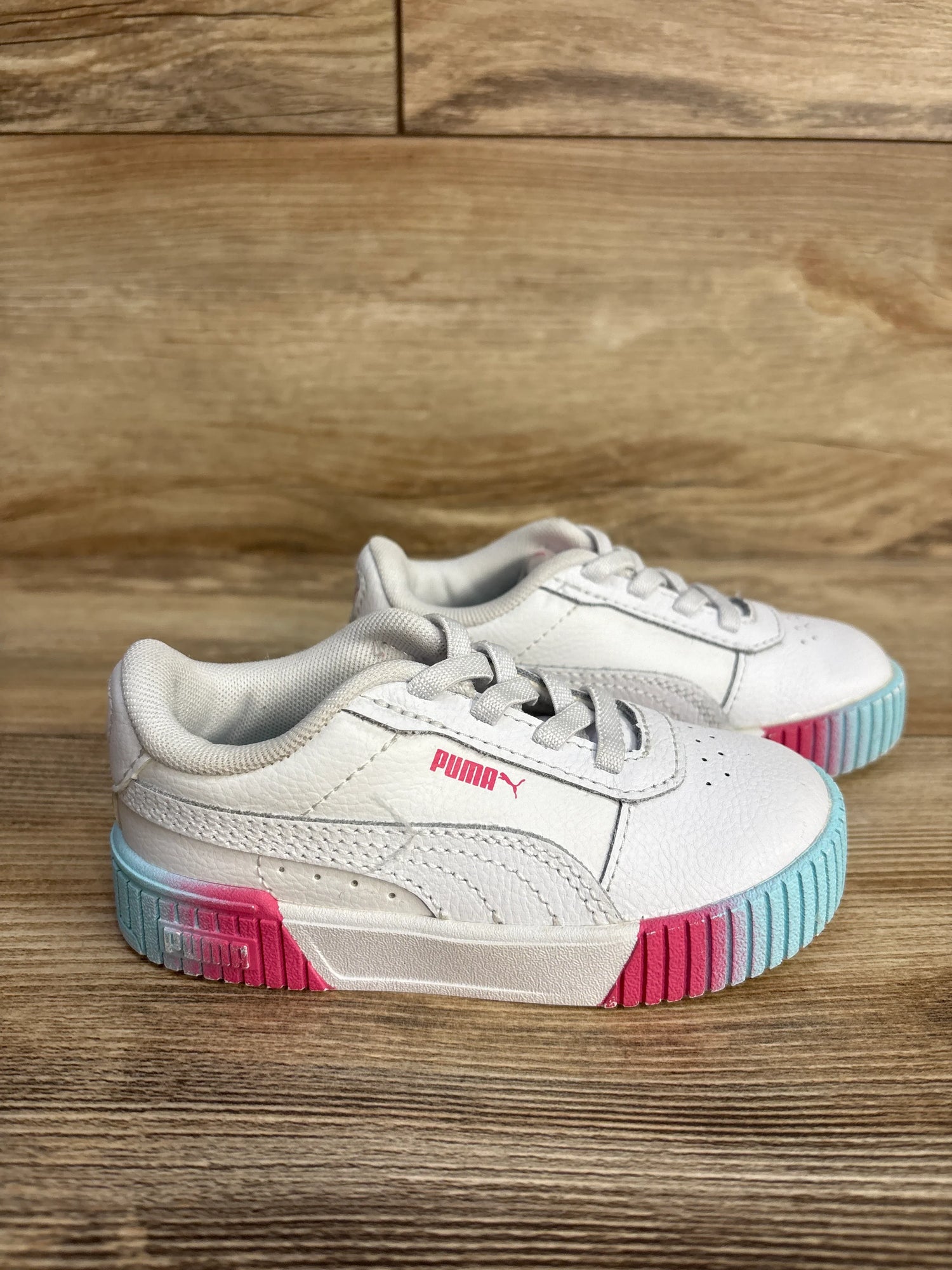 Puma Carina 2.0 Fade Sneakers White sz 7c