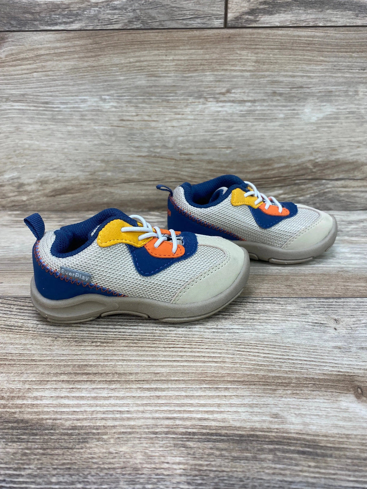 OshKosh B'Gosh Darcy Everplay Color Block Sneaker Beige Sz 5c - Me n Mommy To Be