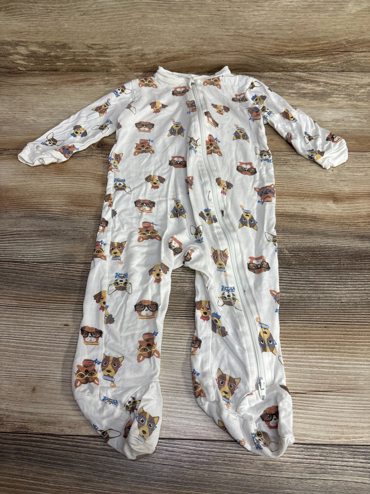 Milkberry Puppy Sleeper White sz 6-9m