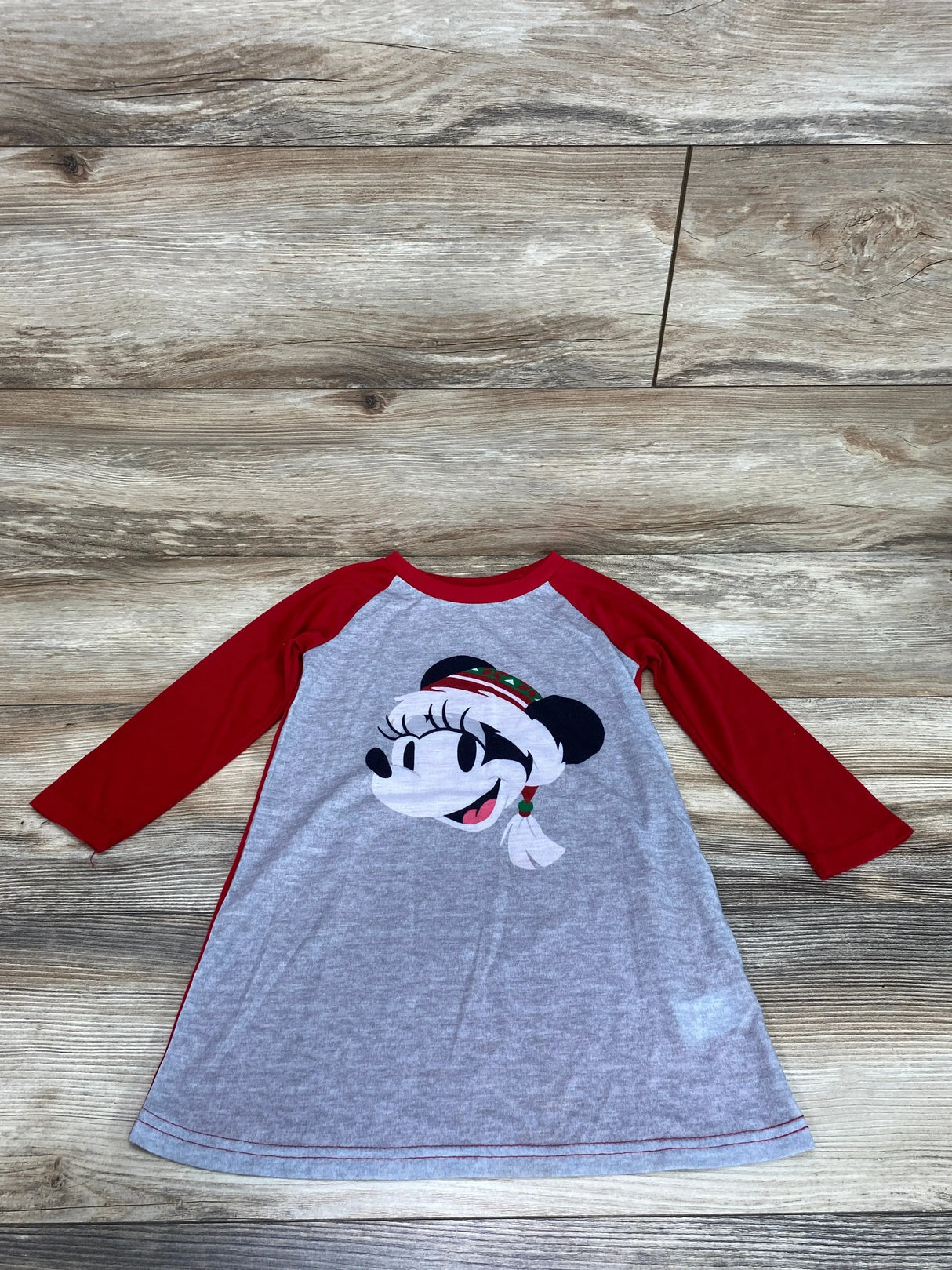 Disney Red Raglan Minnie Mouse Nightgown sz 4T - Me n Mommy To Be
