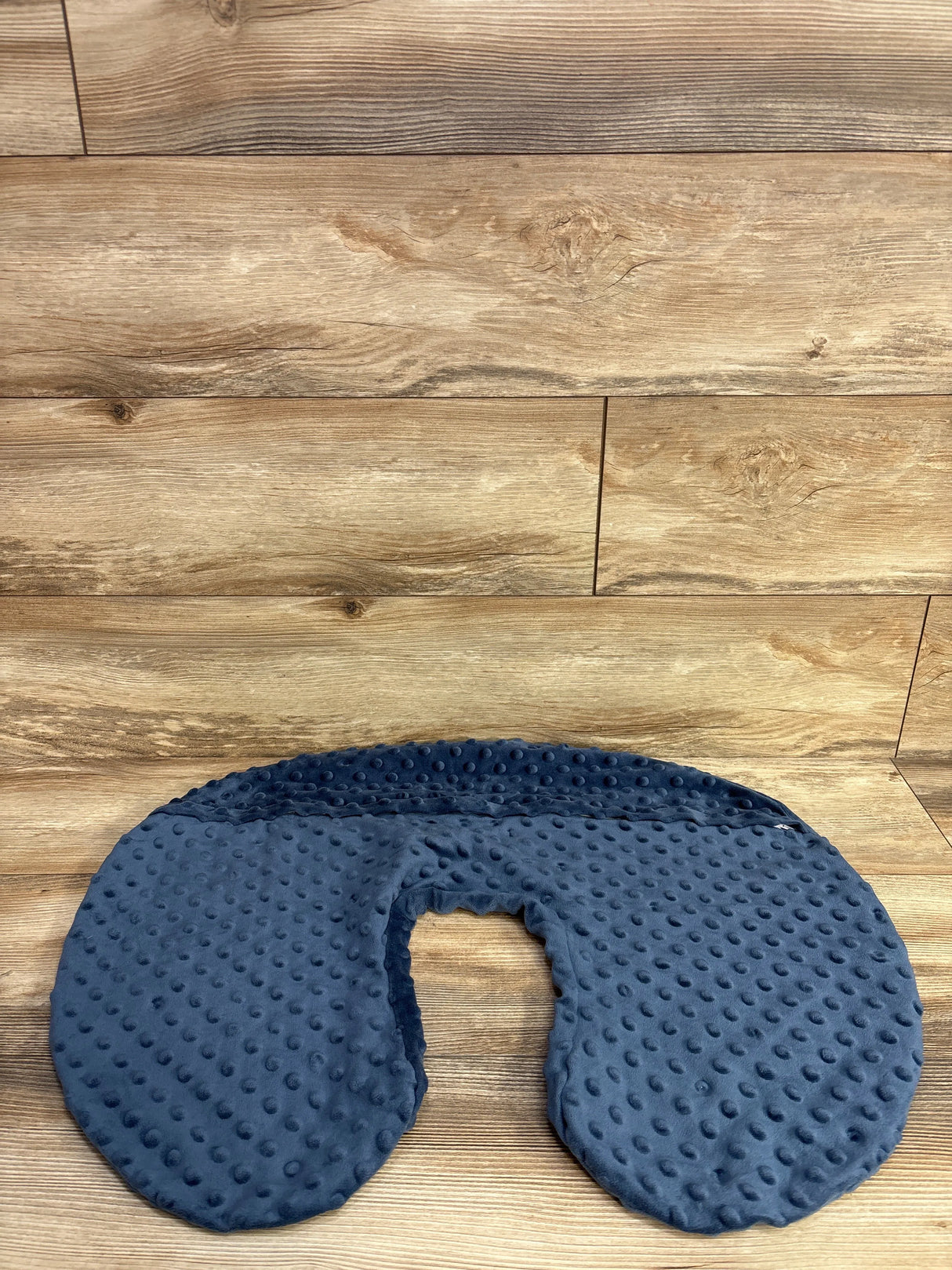 Nursing Pillow Cover in Navy Minky Dot