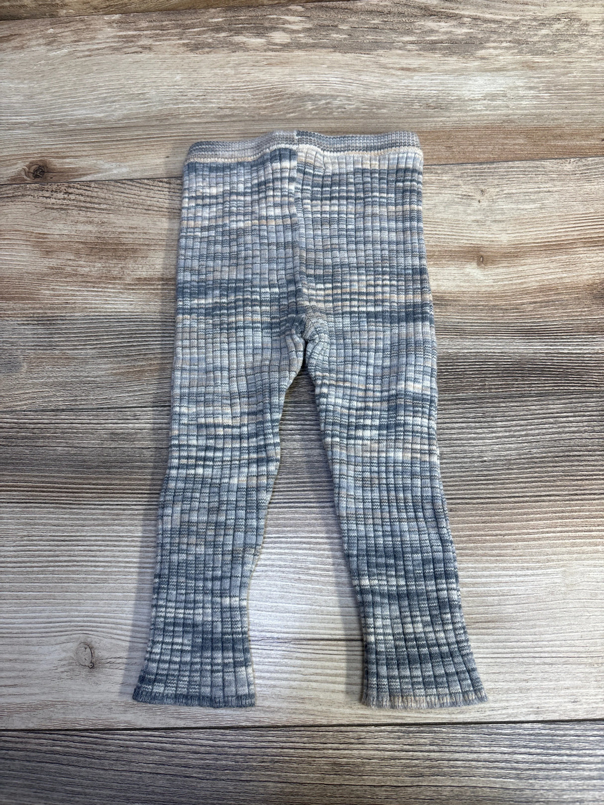 Rylee + Cru Striped Ribbed Leggings Grey sz 6-12m