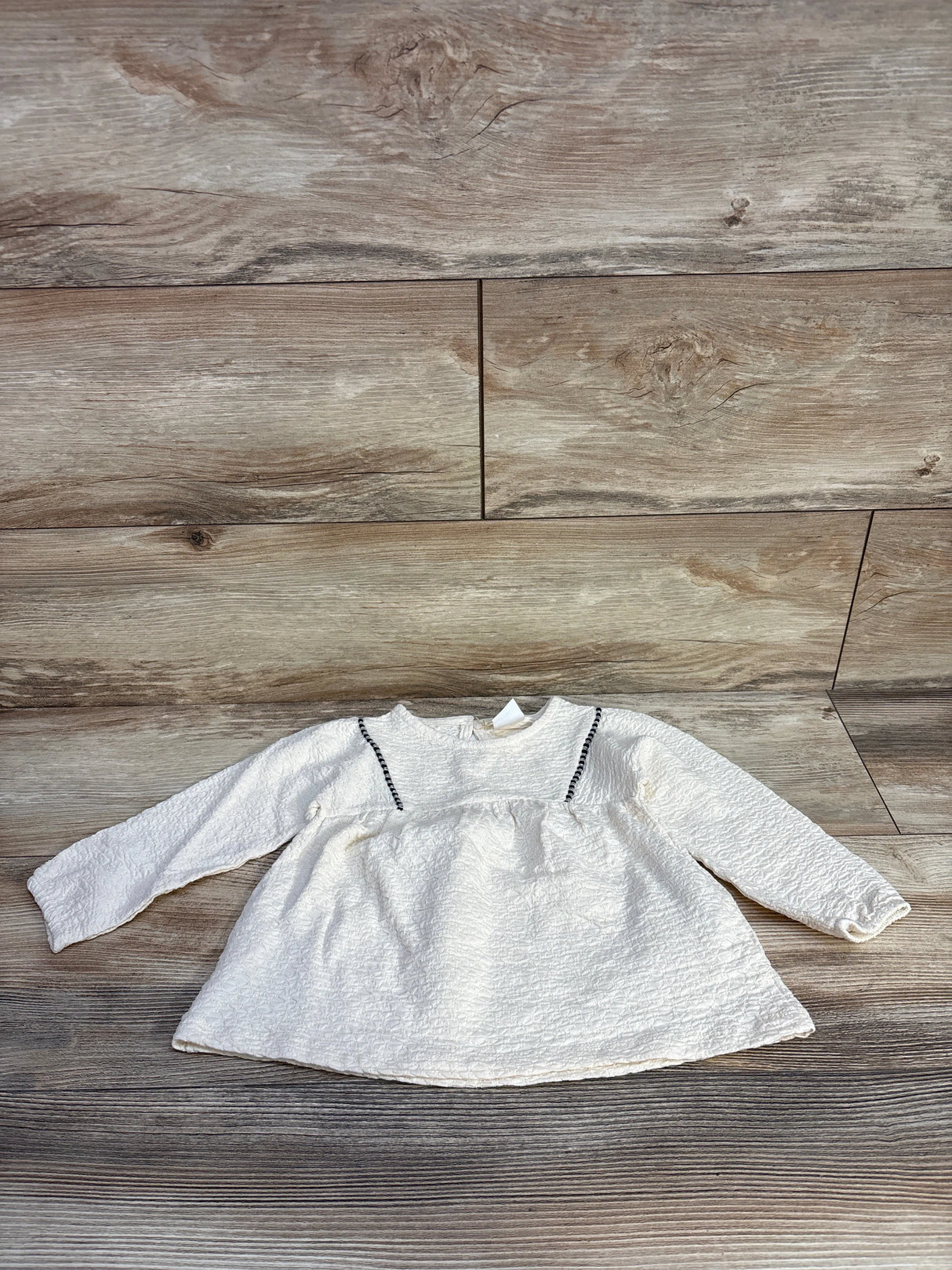 NEW Zara Textured Blouse Ivory sz 12-18m