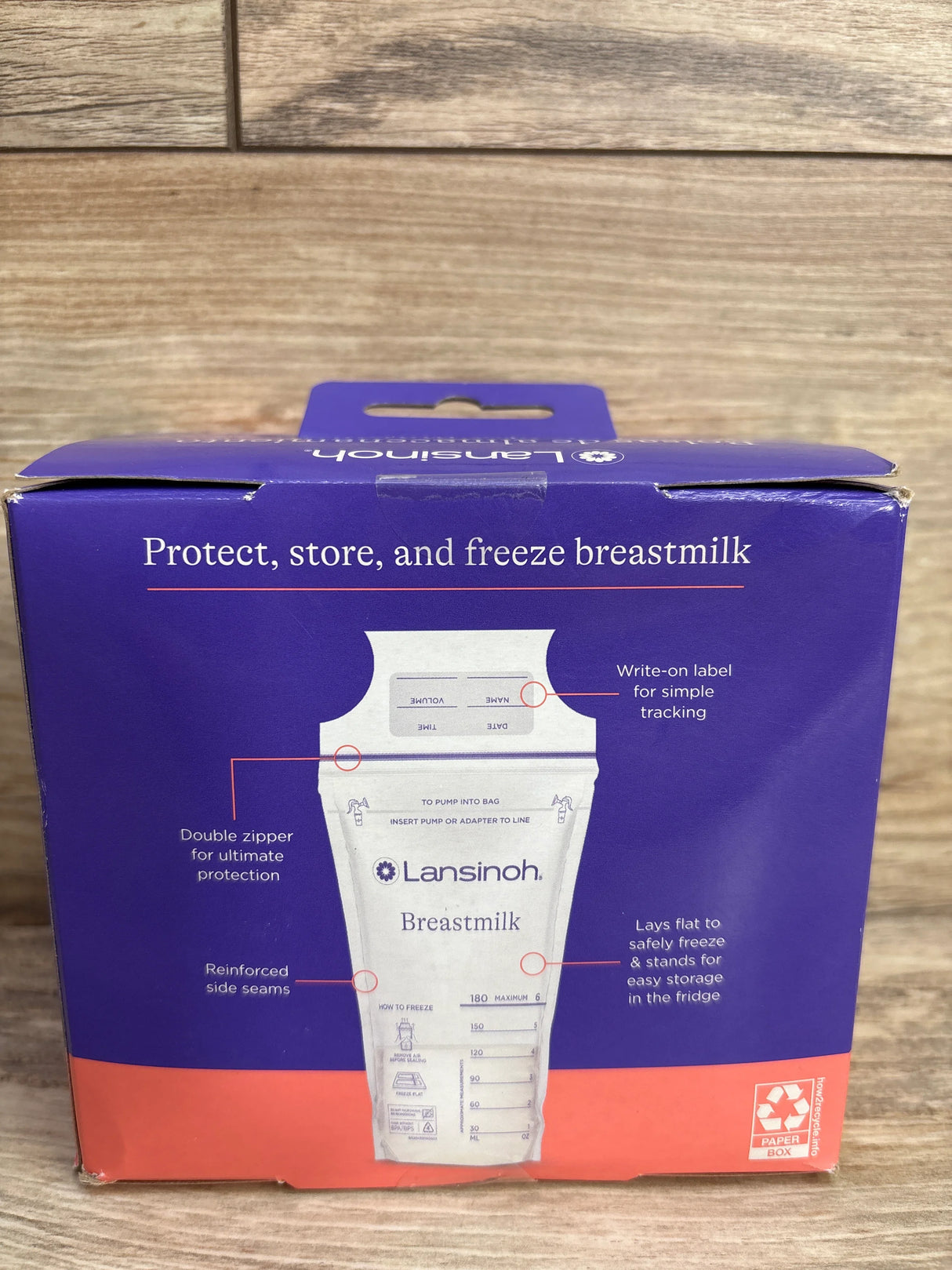 NEW Lansinoh 100ct Breastmilk Storage Bags, 6oz