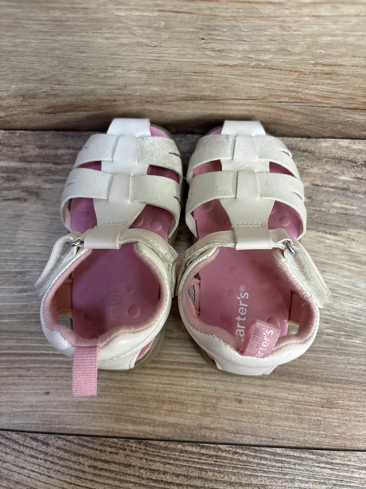 Carter's Girl's Adalyn Sandals White sz 5c - Me n Mommy To Be