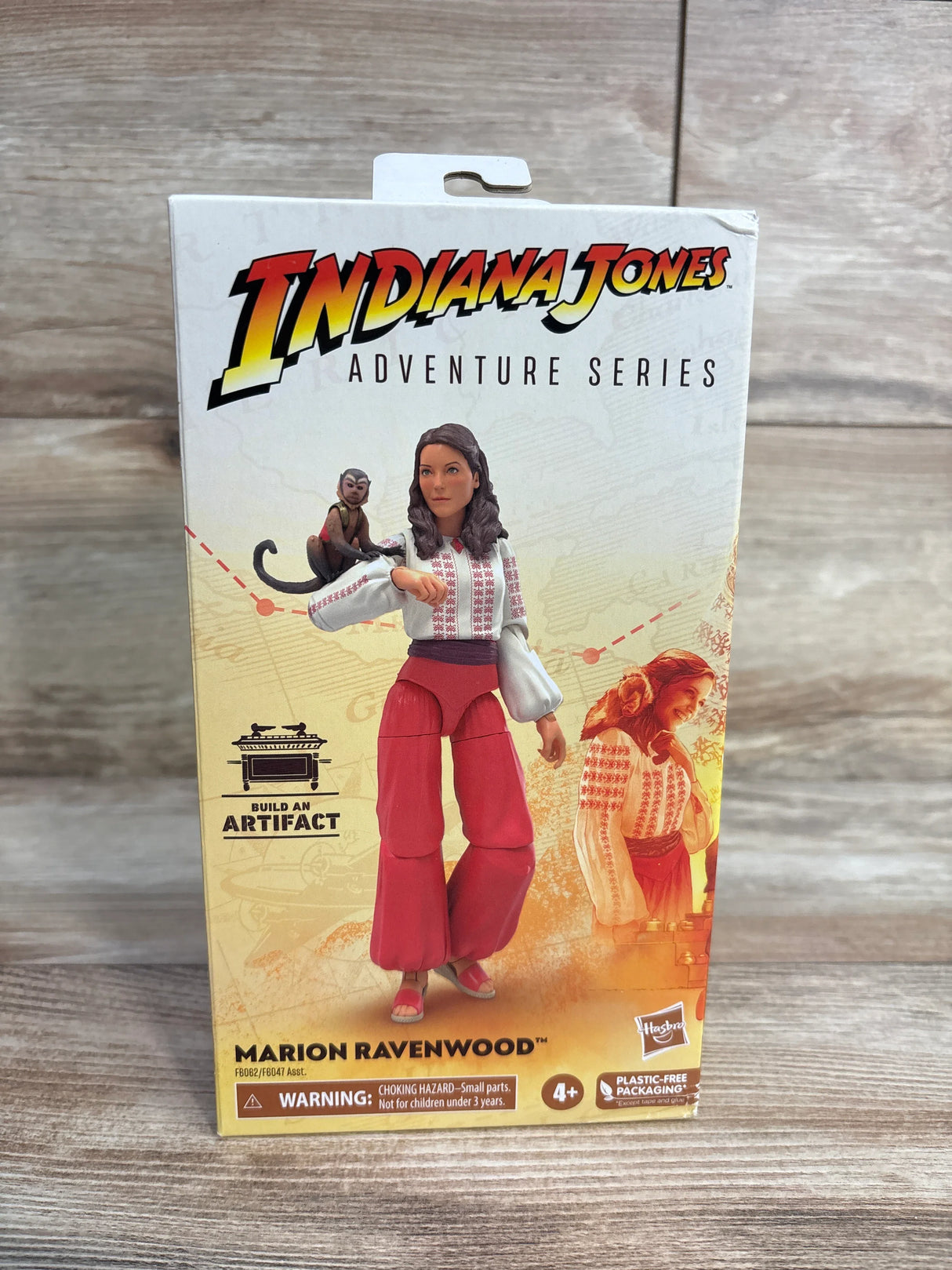 Indiana Jones Adventure Series Marion Ravenwood action figure in box with monkey on shoulder