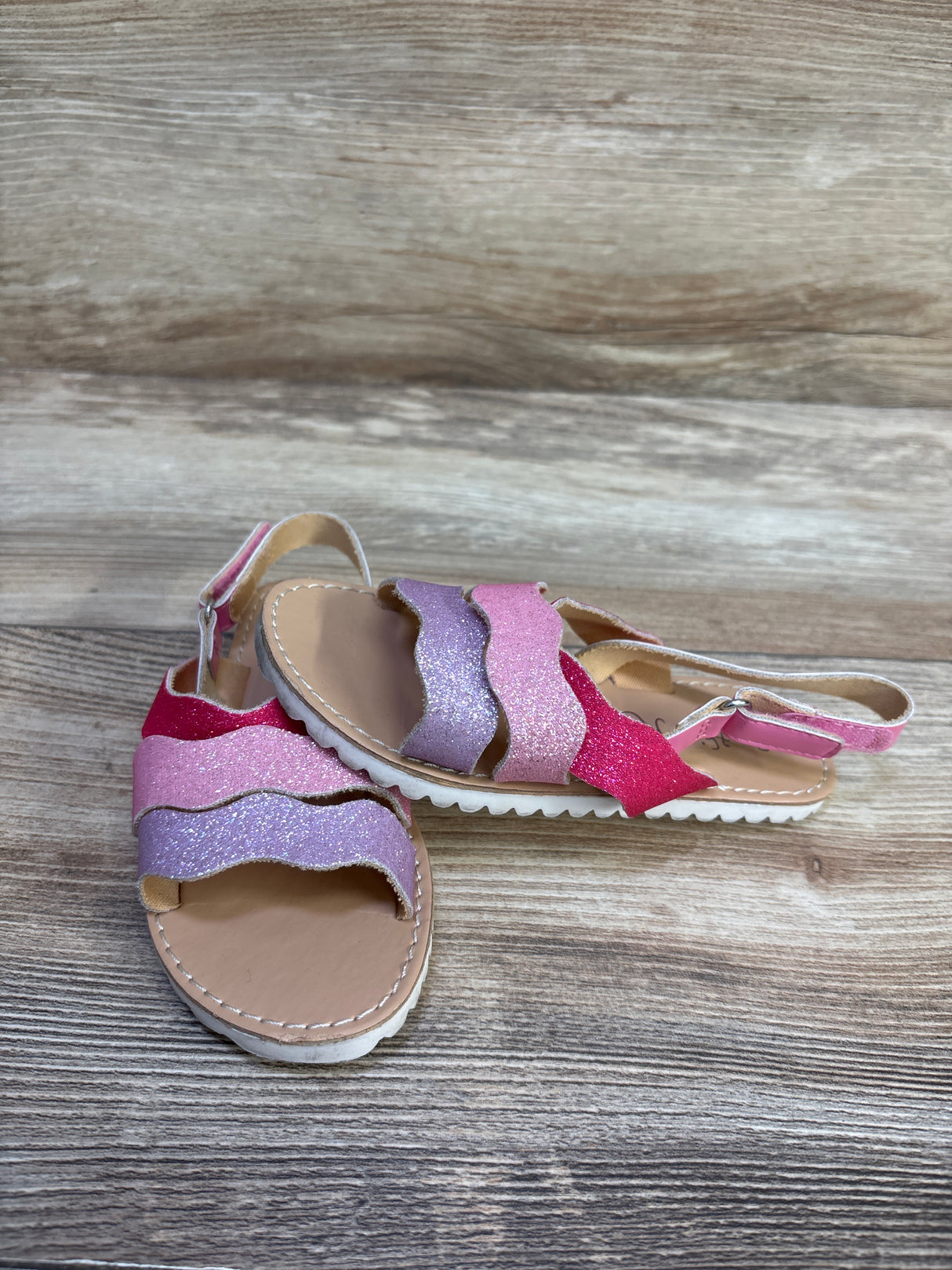 Cynthia Rowley Glitter Strap Sandals Pink sz 9c