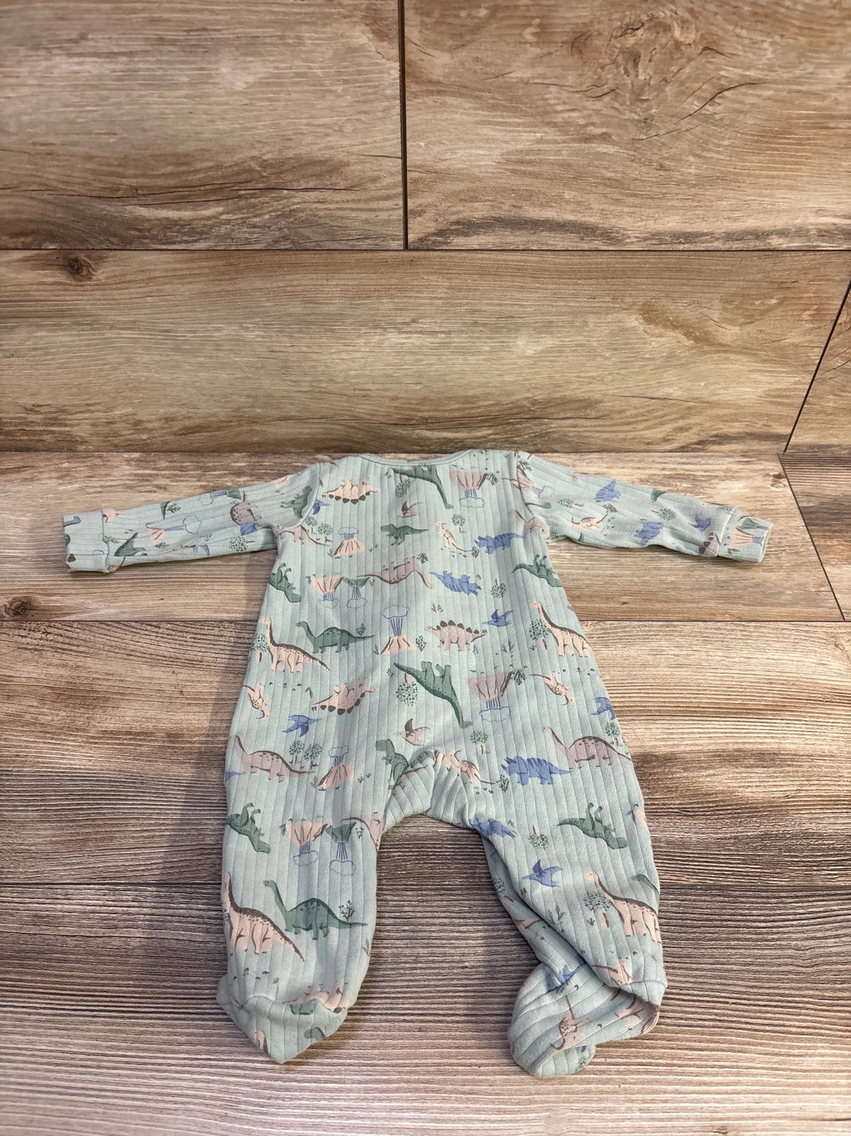 Tahari Ribbed Dinosaur Sleeper Green sz 0-3m