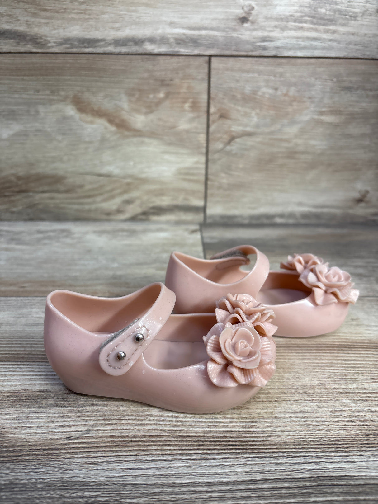 Mini Melissa Ultragirl Springtime Ballet Flats in Pearly Pink sz 5c