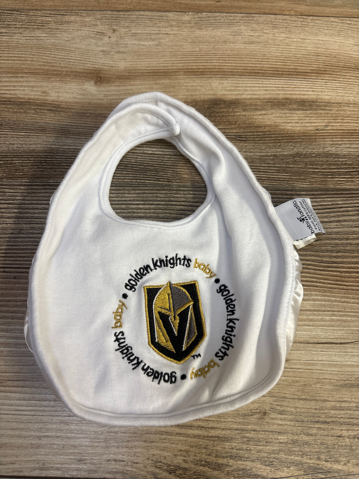 Baby Fanatic Golden Knights Bib White