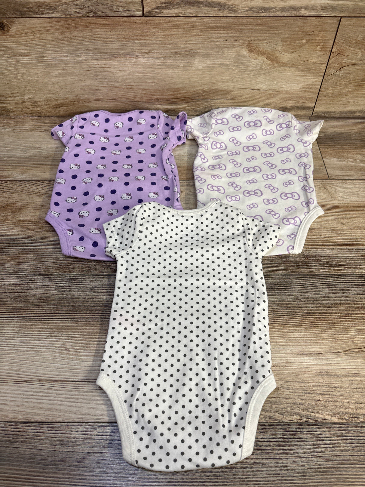 Hello Kitty 3pk Bodysuit Set White sz 6/9m