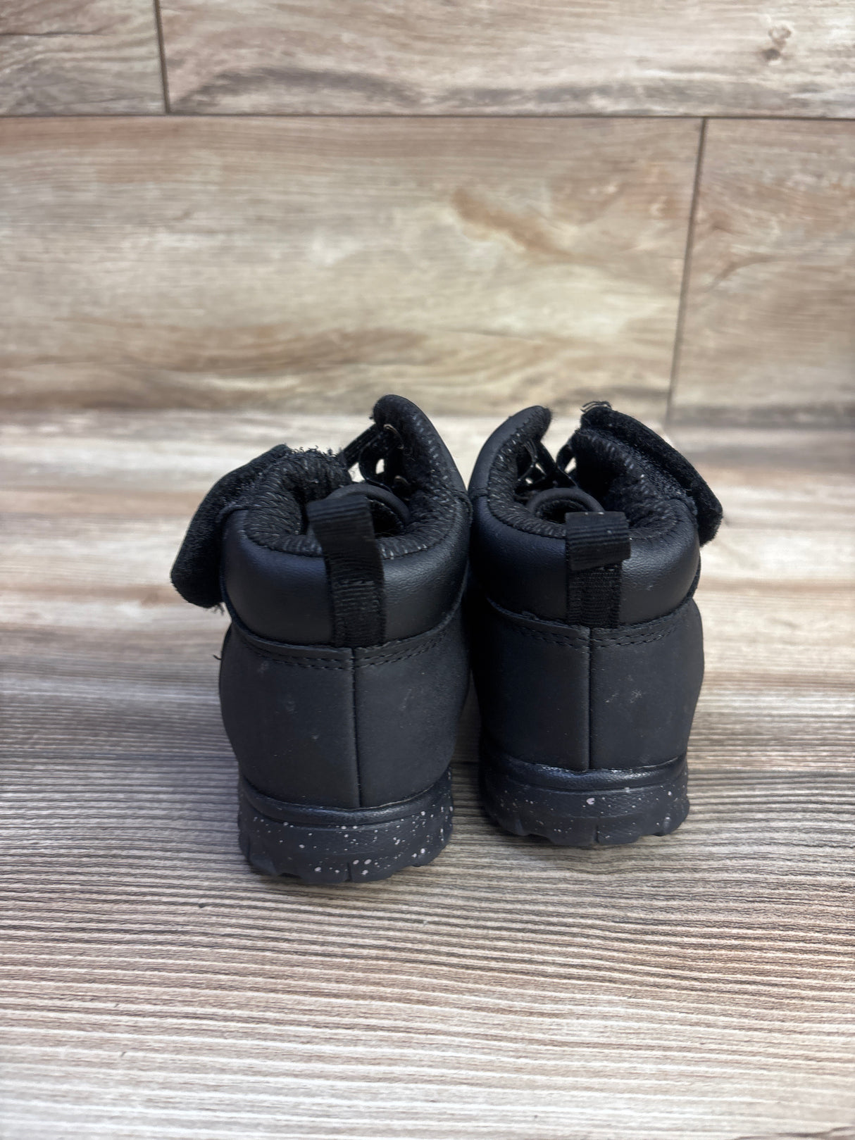 Wonder Nation Hook & Loop Boots Black sz 8c