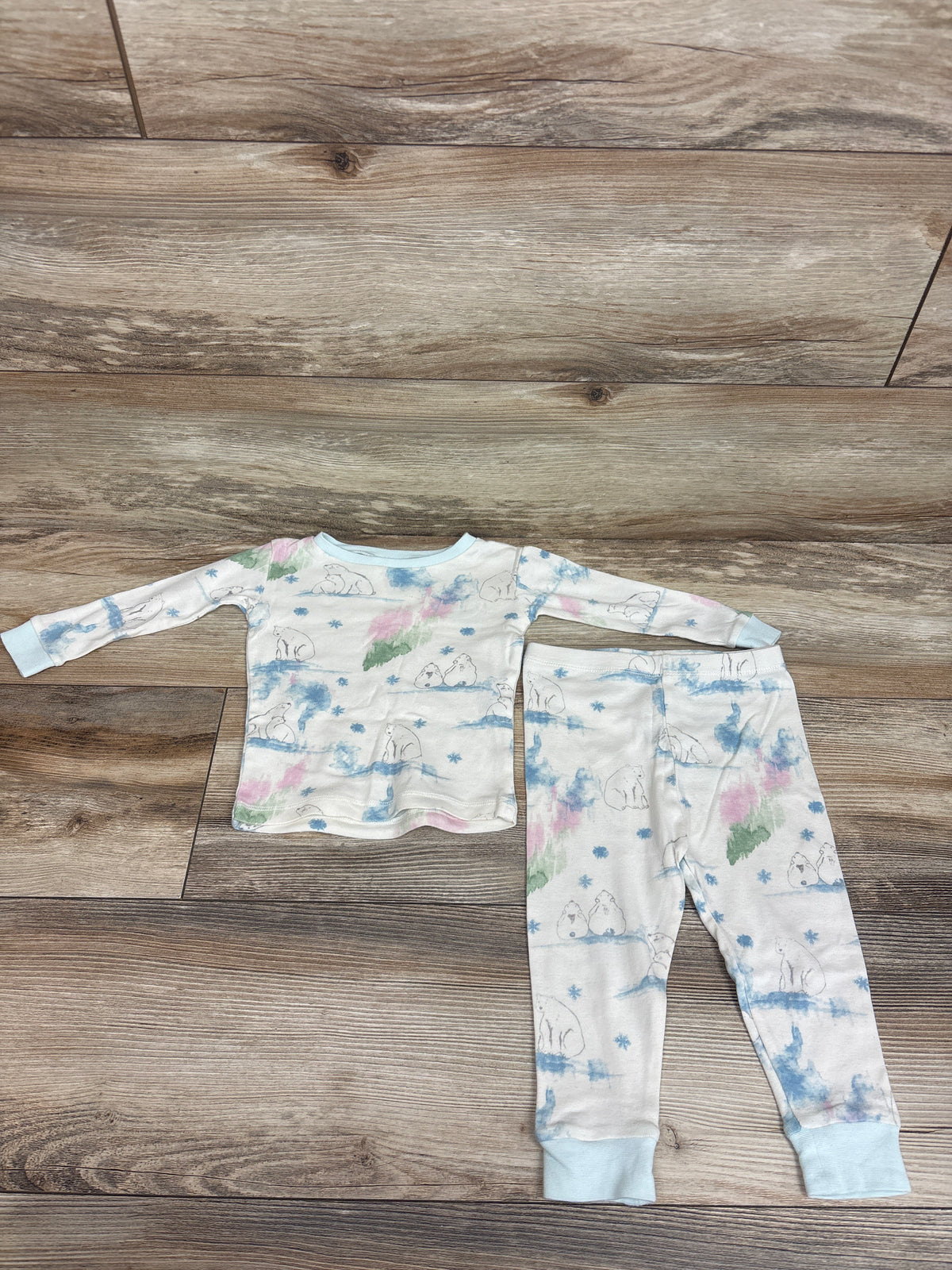 Burt's Bees Baby 2pc Organic Pajama Set Ivory sz 12m
