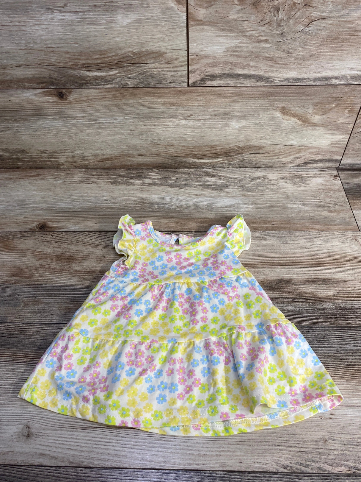Just Lizzy Floral Tiered Top Yellow sz 12m