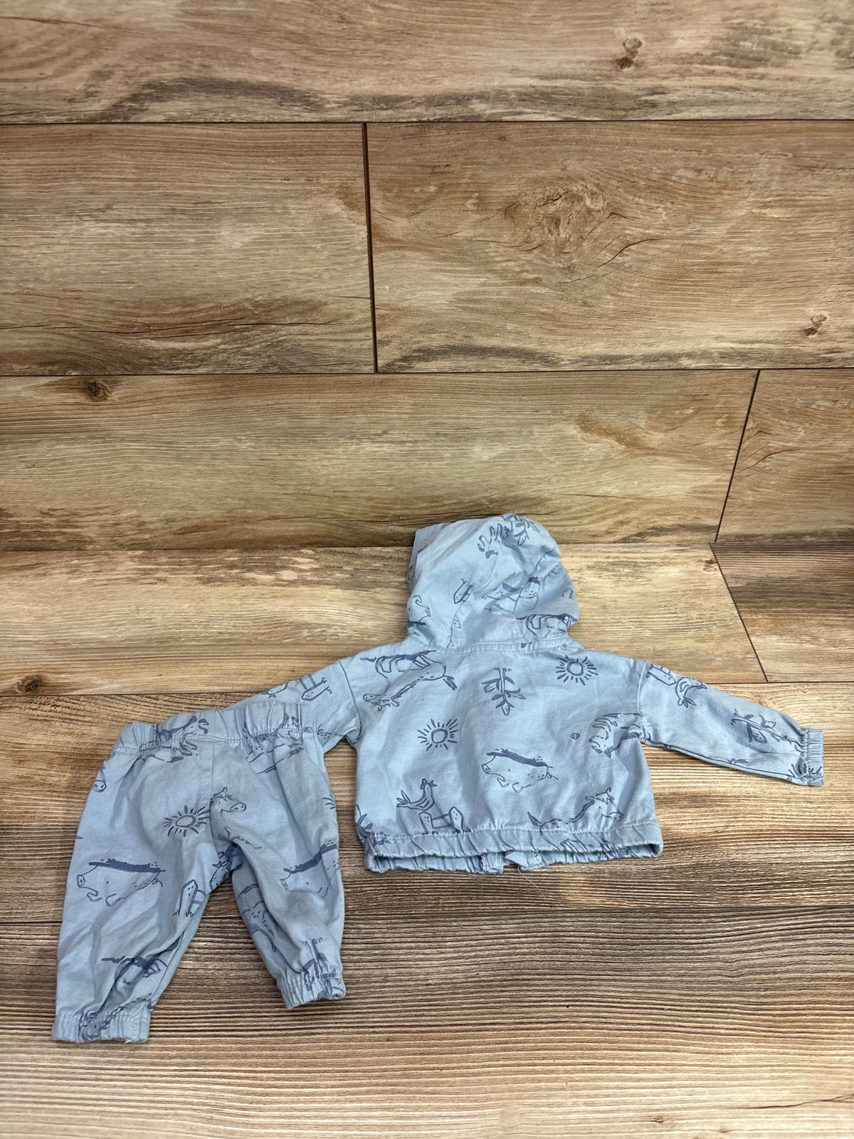 Carter's 2pc Zip-Up Jacket & Pants Set Blue sz Newborn
