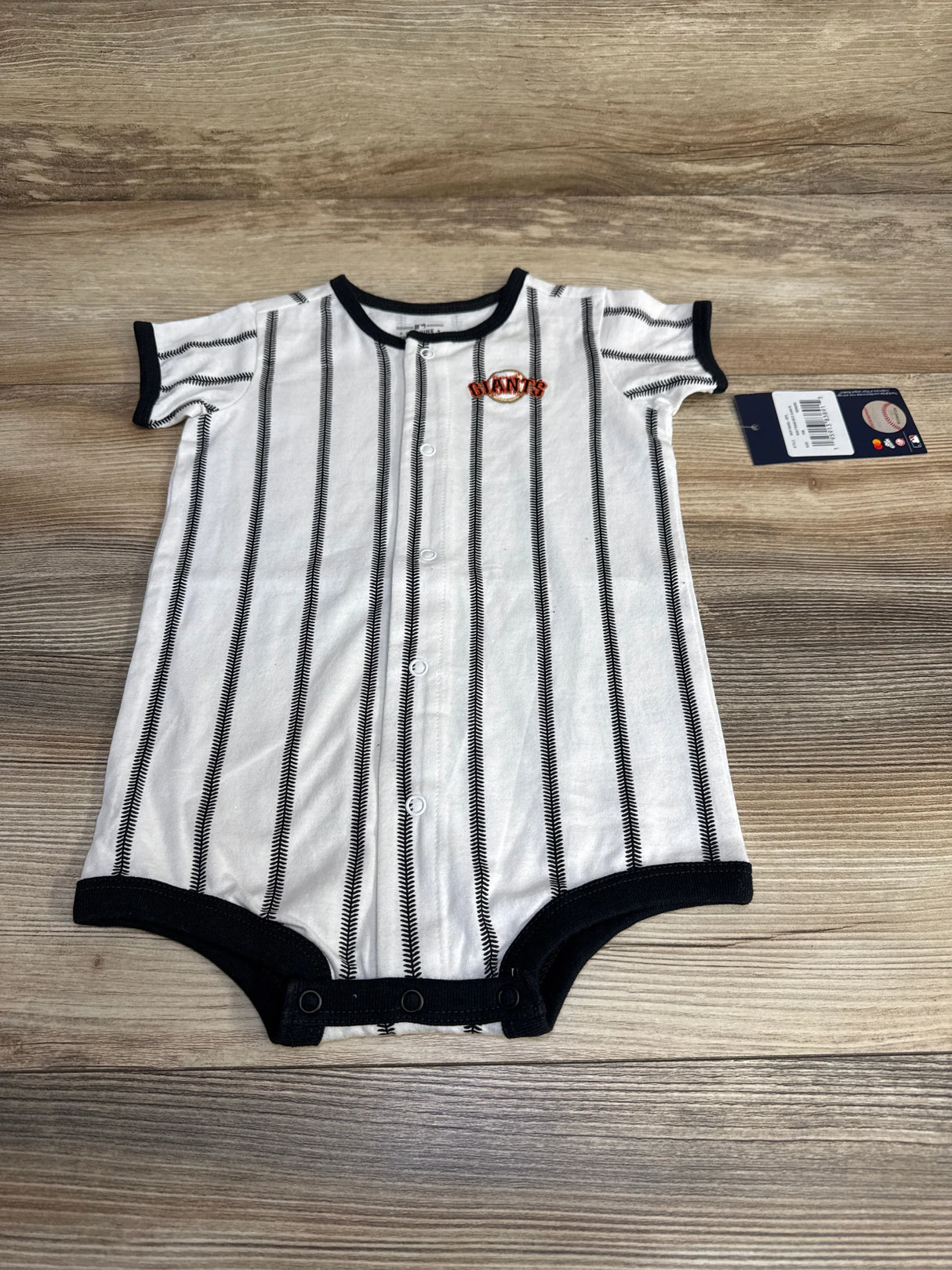 NEW MLB San Francisco Giants Pinstripe Power Hitter Romper sz 18m - Me n Mommy To Be